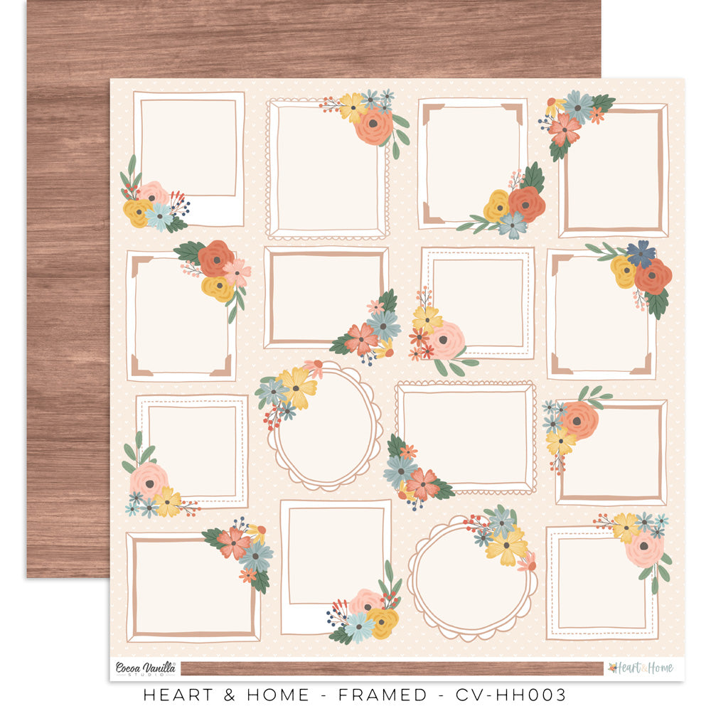 HEART & HOME – FRAMED 12x12 PAPER