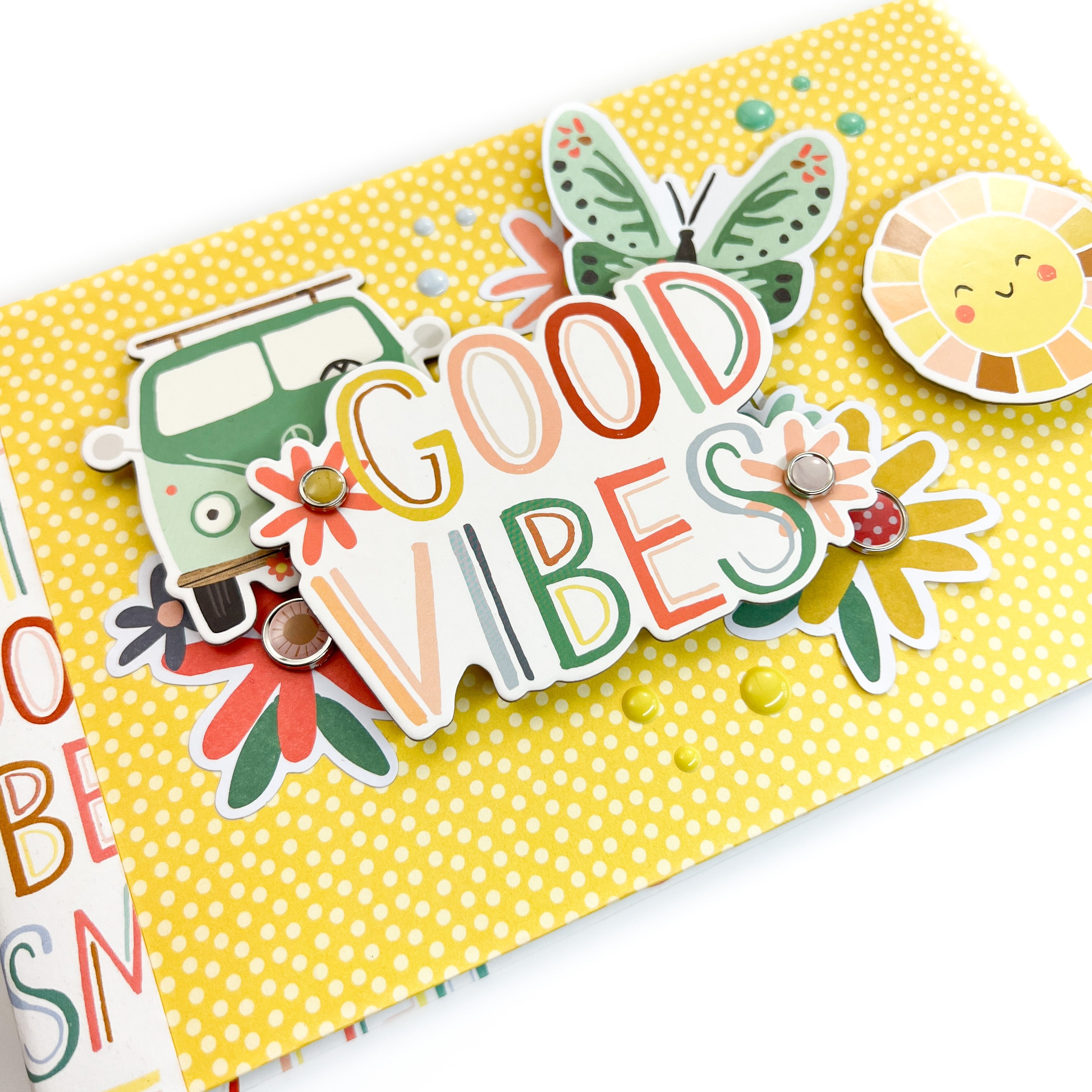 Boho Sunshine 4x6 Flipbook with Chipboard Cover