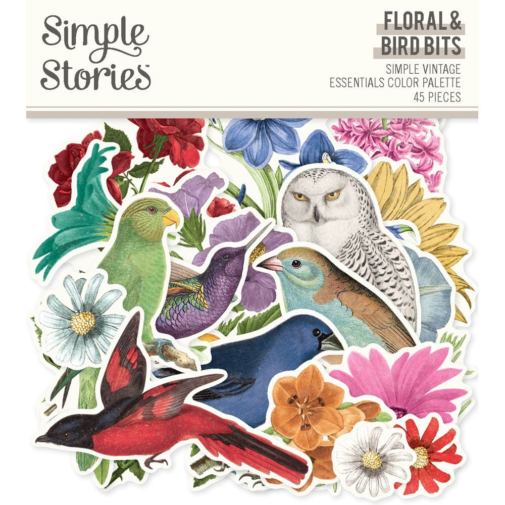 Simple Vintage Essentials Color Palette - Floral & Bird Bits