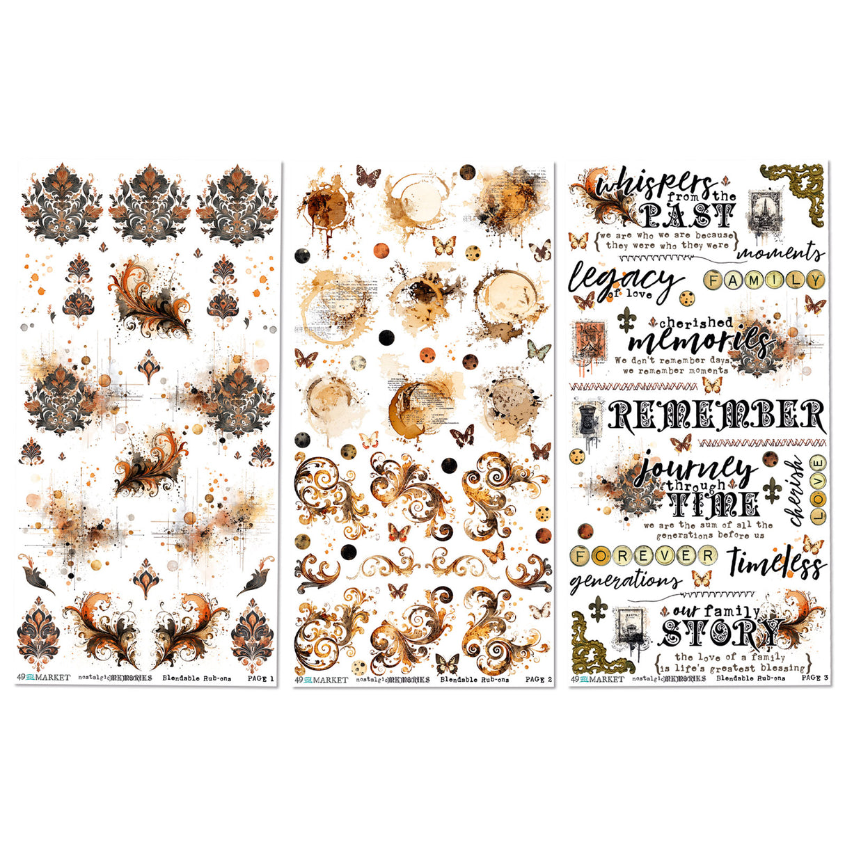 49 and Market 6 x 12 Blendable Rub-On Transfers - Nostalgic Memories (Dennis Bruton)