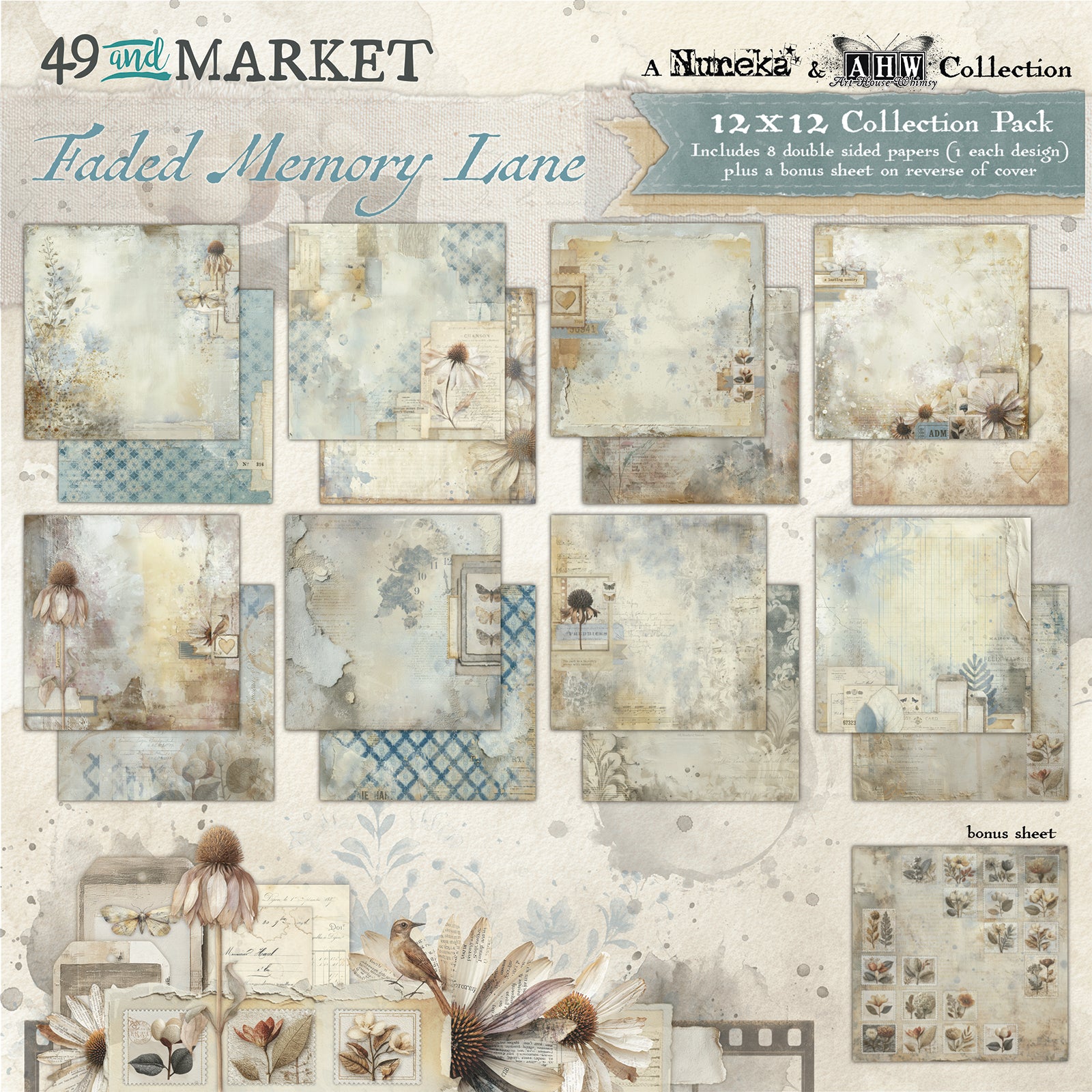 49 and Market 12 x12 Collection Pack- Faded Memory Lane