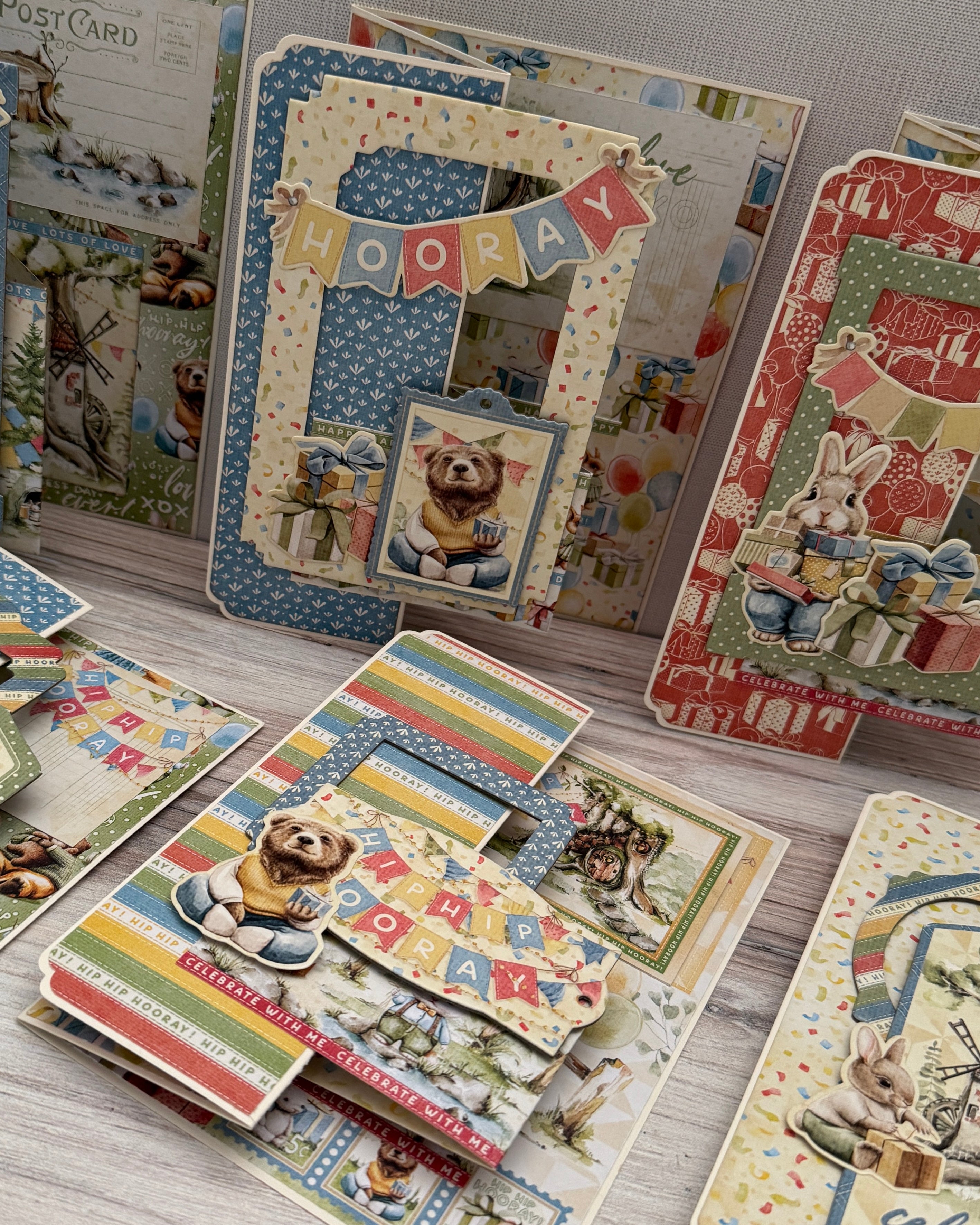 Graphic 45 Card Class Series Vol 3 2025 - Hip Hip Hooray – Z-Fold Card Set