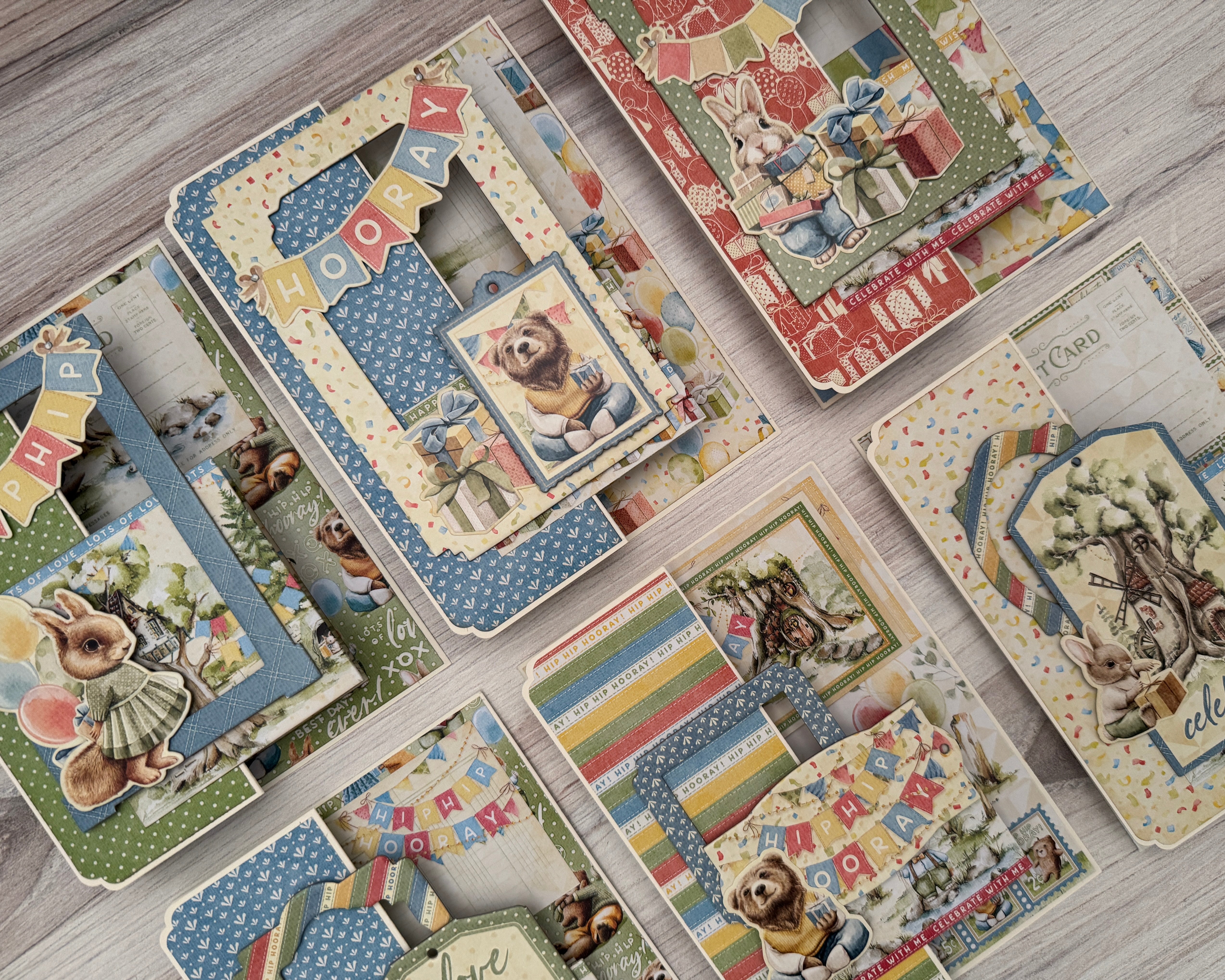 Graphic 45 Card Class Series Vol 3 2025 - Hip Hip Hooray – Z-Fold Card Set