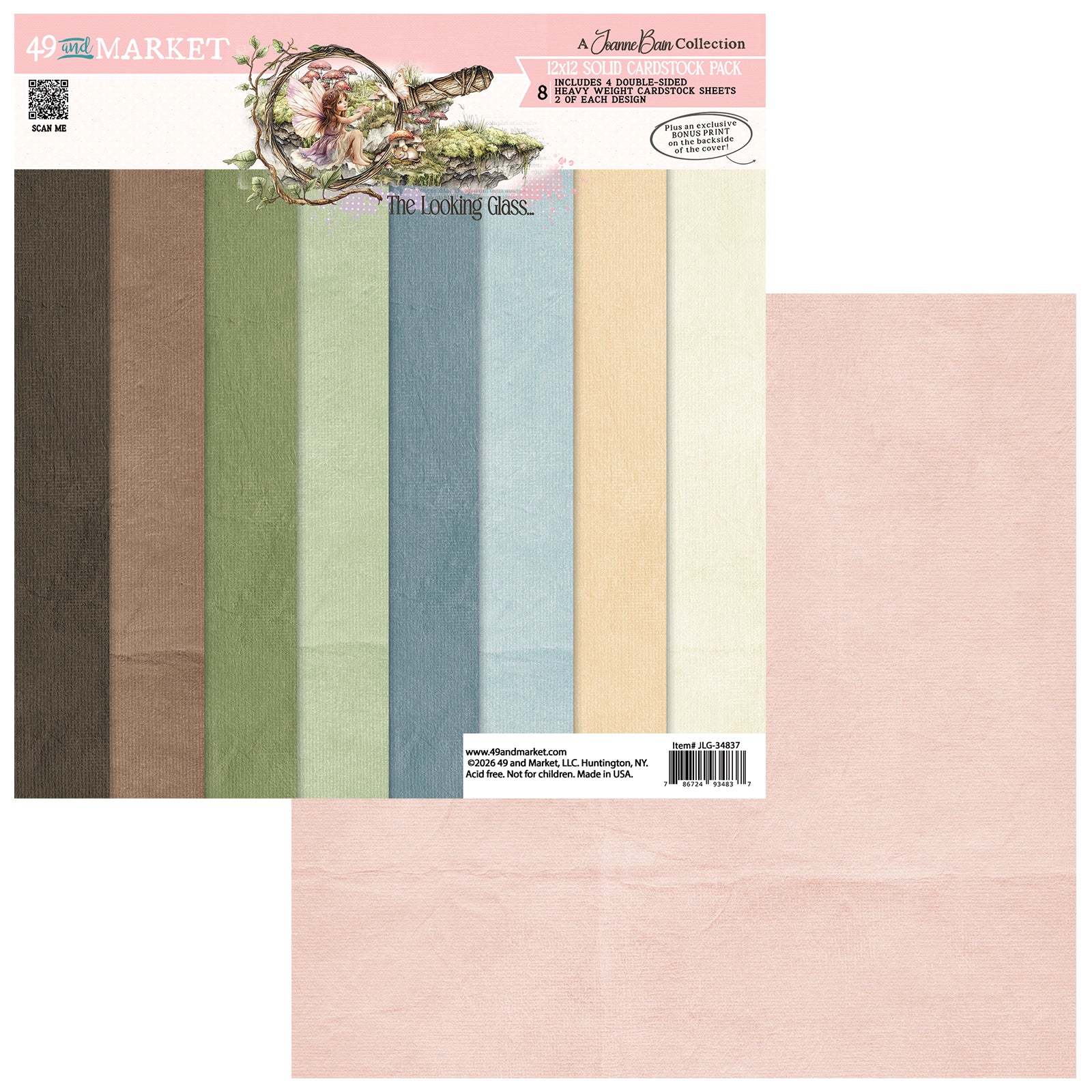 49 and Market 12 x12 Solids Collection Pack - The Looking Glass
