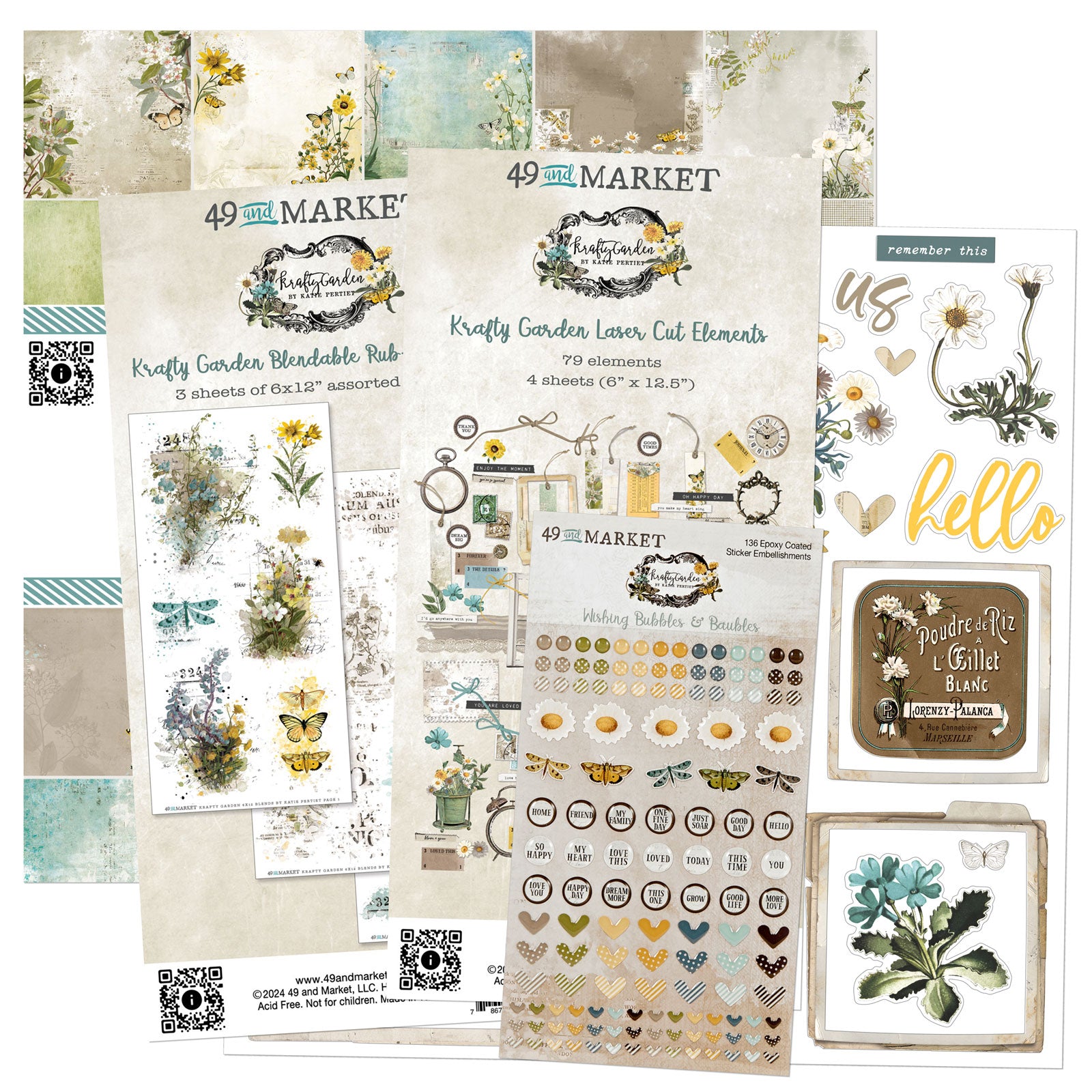 Krafty Garden Collection - Bundle With Custom Chipboard
