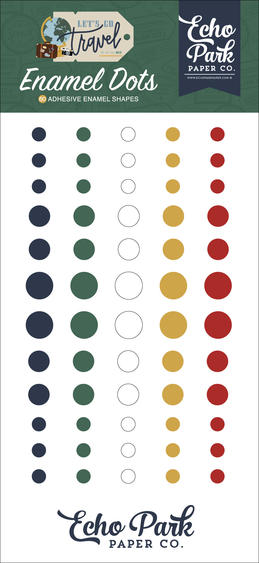 Let's Go Travel Echo Park Enamel Dots