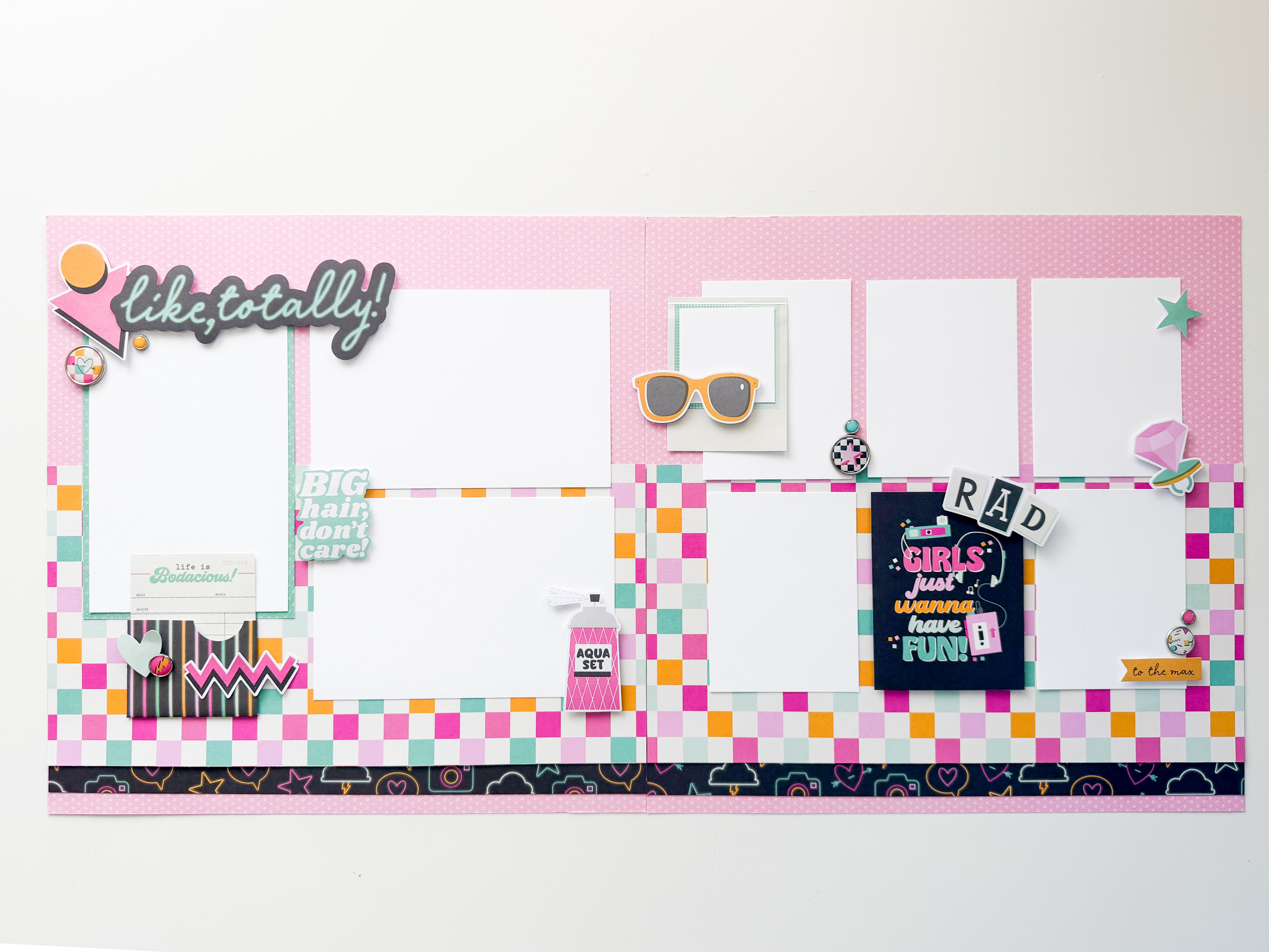 SIMPLE STORIES TOTALLY 80'S PAGE KIT