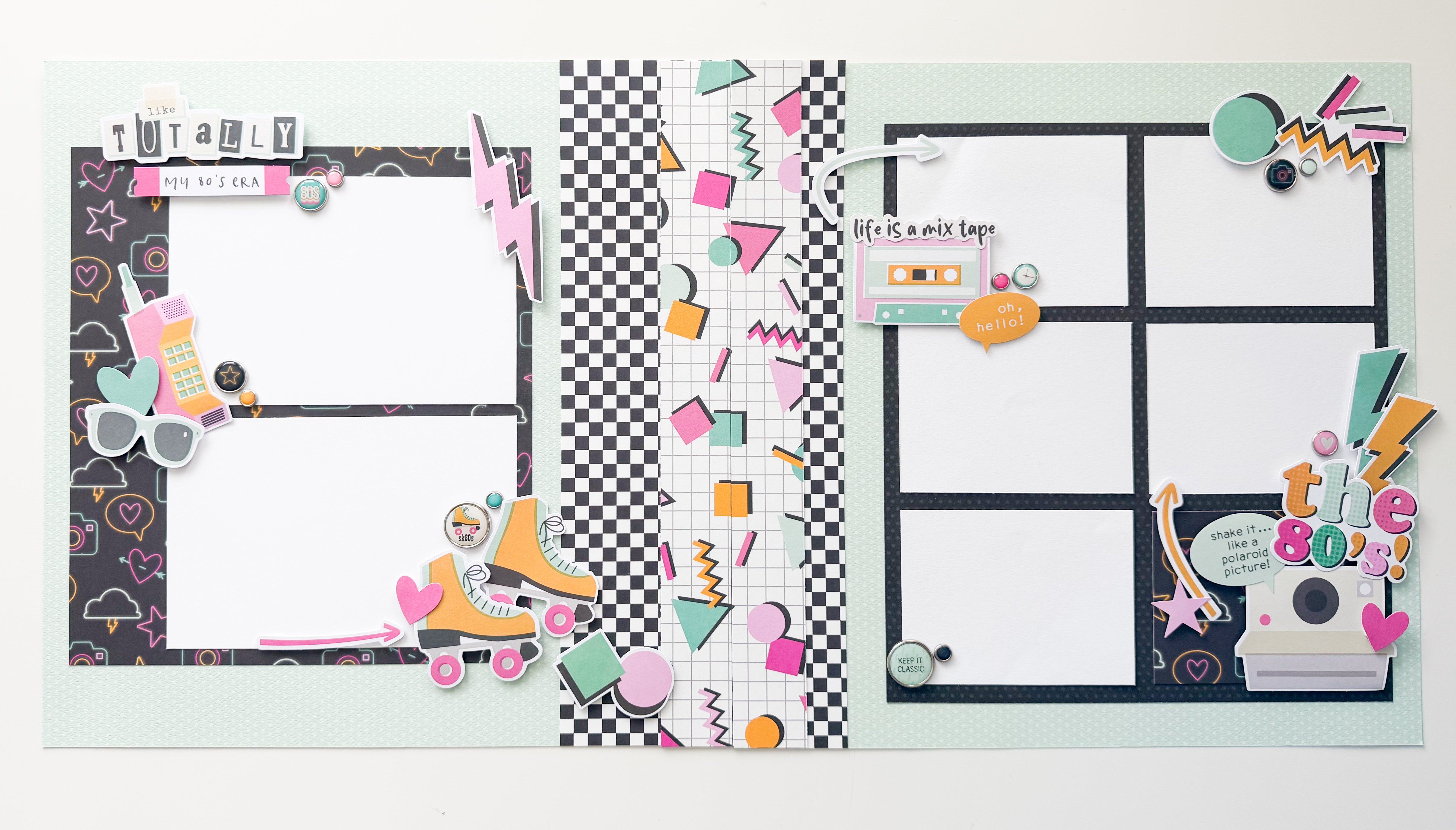 SIMPLE STORIES TOTALLY 80'S PAGE KIT