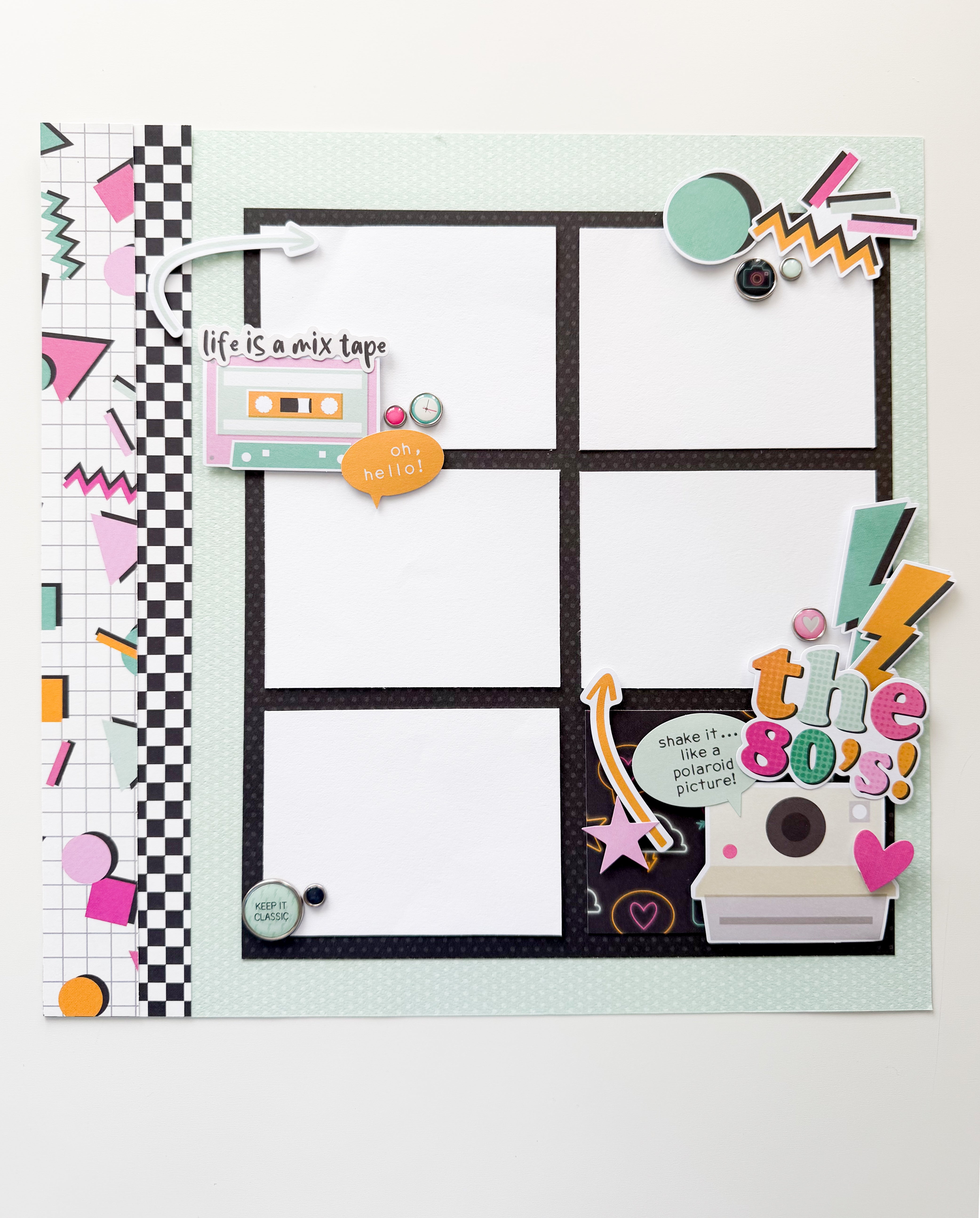 SIMPLE STORIES TOTALLY 80'S PAGE KIT
