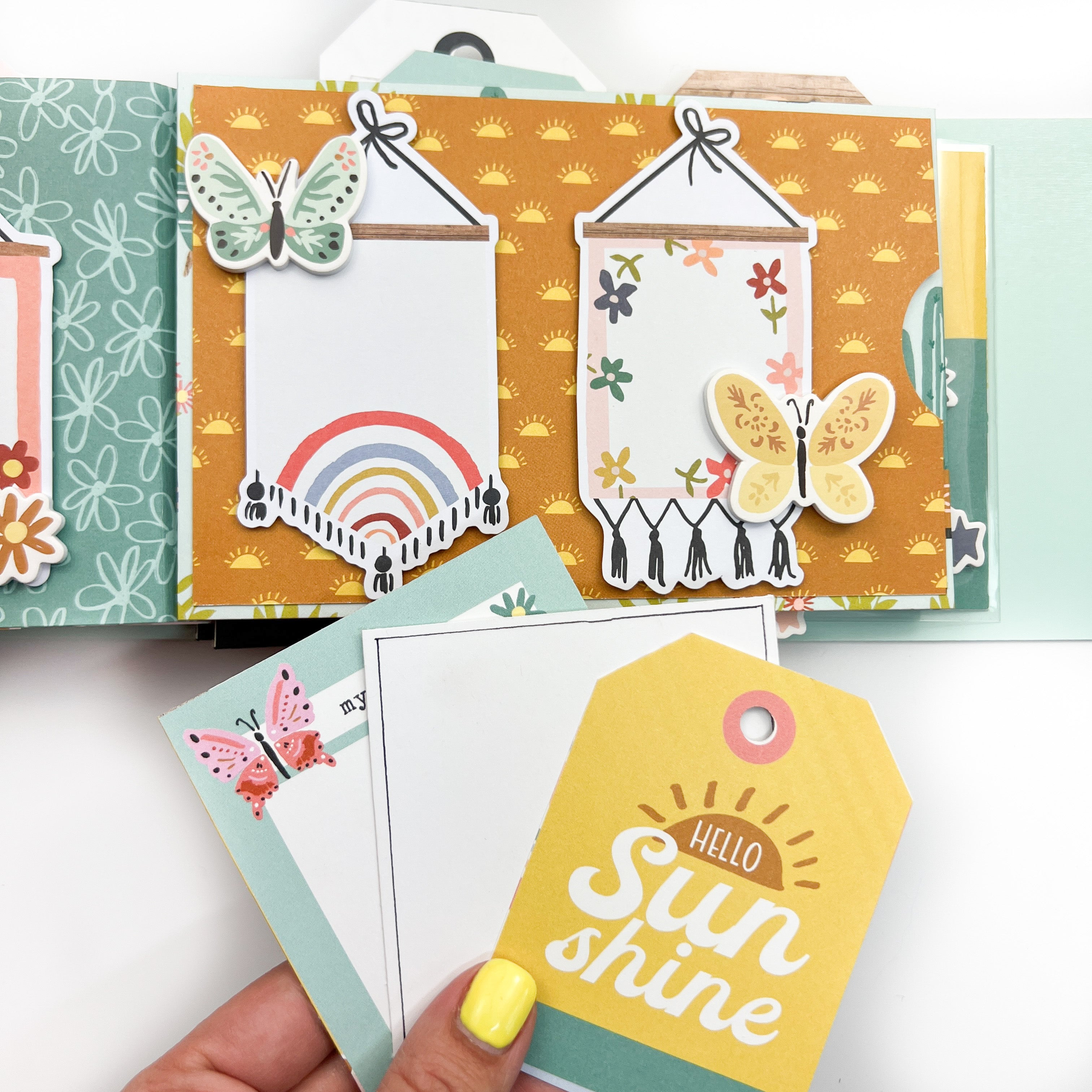 Boho Sunshine 4x6 Flipbook with Chipboard Cover