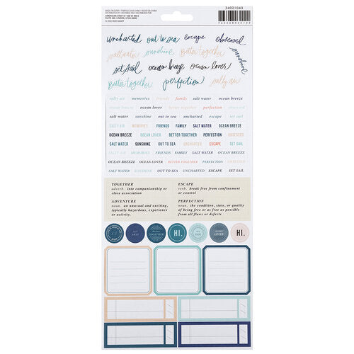 Set Sail Collection - 6 x 12 Cardstock Stickers