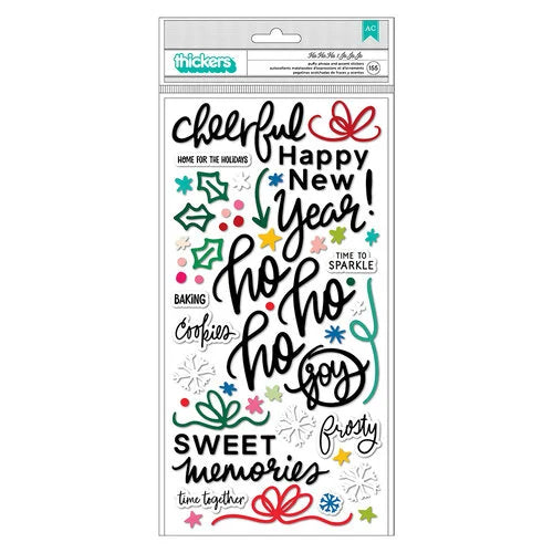 Peppermint Kisses Collection - Christmas - Thickers - Ho Ho Ho - Puffy