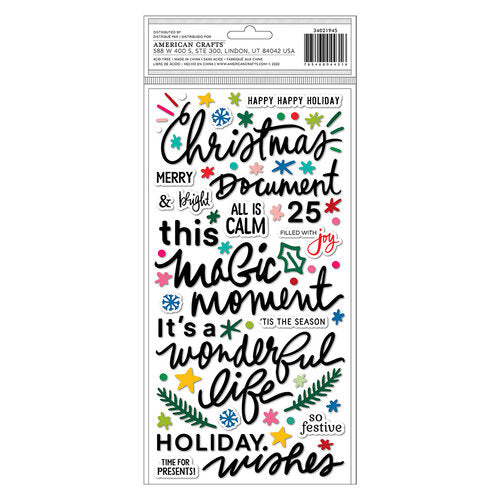 Peppermint Kisses Collection - Christmas - Thickers - Ho Ho Ho - Puffy