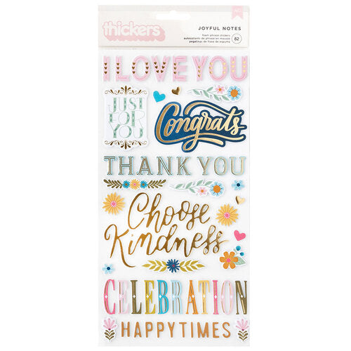 Pink Paislee - Joyful Notes Collection - Thickers - Phrase