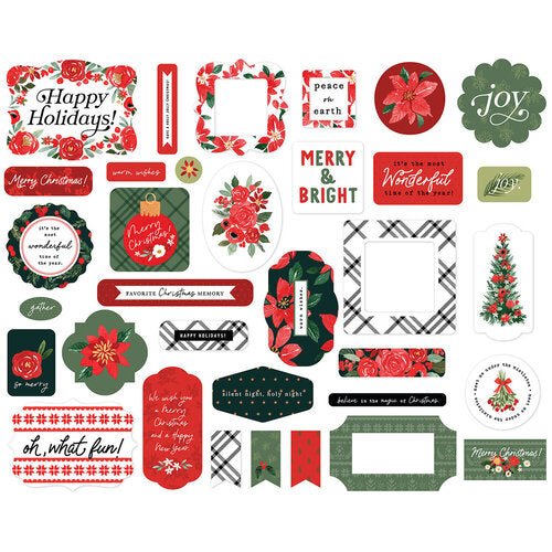 Christmas Flora Collection - Merry - Ephemera