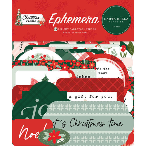 Christmas Flora Collection - Peaceful - Ephemera – Button Farm Club