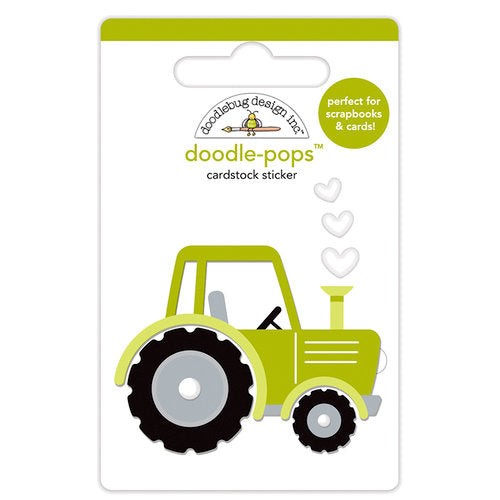 Doodle-Pops Cardstock Sticker - Trusty Tractor
