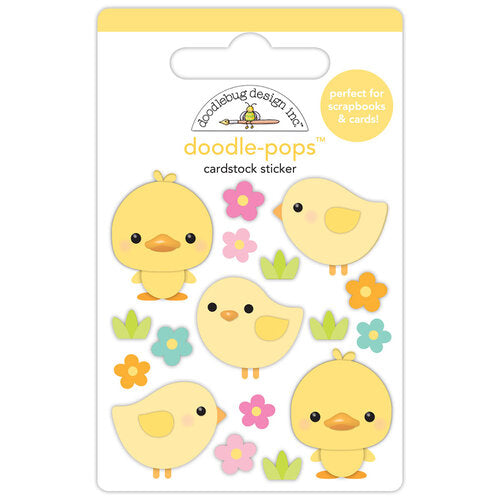 Doodle-Pops - 3D Cardstock Sticker - Springtime Peeps