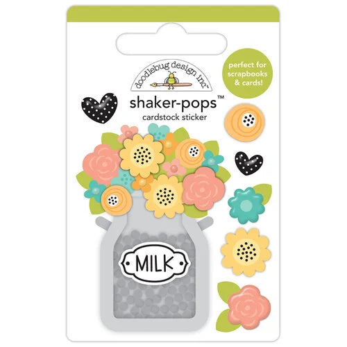 Doodlebug Shaker-pops 3D Stickers - Cream Of The Crop