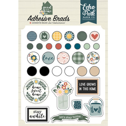 Good To Be Home Collection - Self Adhesive Brads