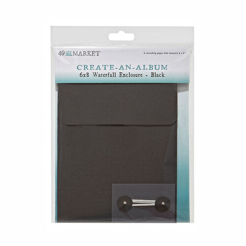 Create-An-Album Collection - 6 x 8 Waterfall Enclosure - Black