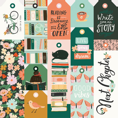 My Story Collection - 12 x 12 Double Sided Paper - Tags and Bookmark Elements