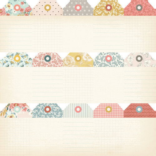 Wildflower Collection - 12 x 12 Double Sided Paper - Tag Elements
