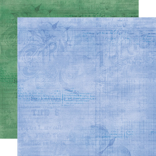 Simple Vintage Berry Fields Collection - 12 x 12 Double Sided Paper - Sky