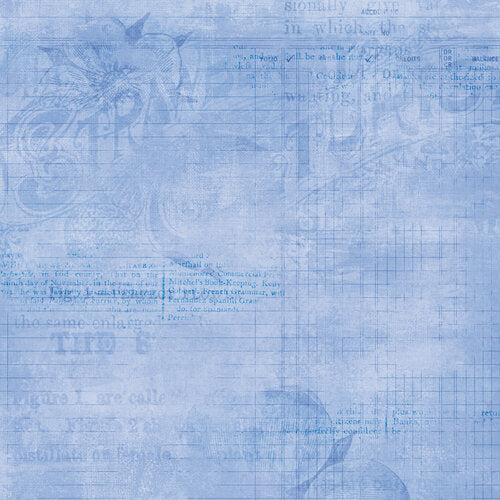 Simple Vintage Berry Fields Collection - 12 x 12 Double Sided Paper - Sky