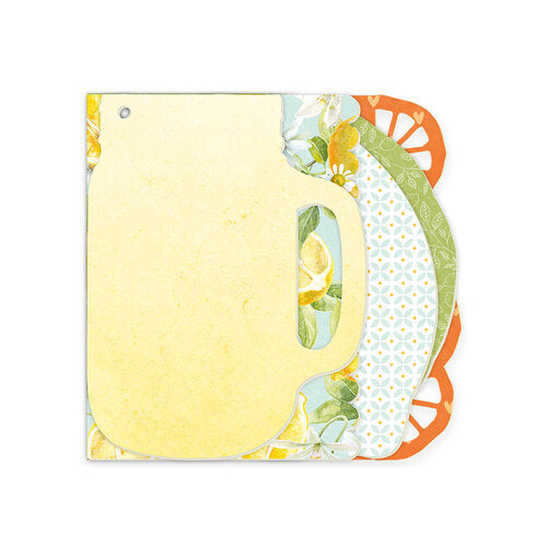 Fresh Lemonade Collection - Light Chipboard Embellishments - Album Base With Papers - Mix And Match