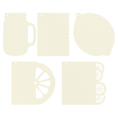Fresh Lemonade Collection - Light Chipboard Embellishments - Album Base With Papers - Mix And Match