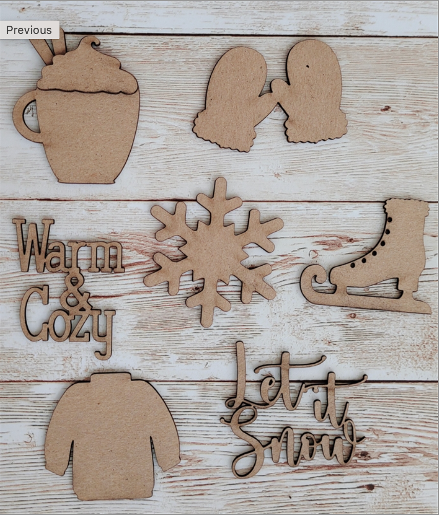Warm & Cozy chipboard punchout embellishment