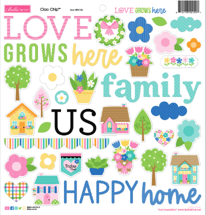 Love Grows Here Ciao Chipboard Icons **PREORDER**