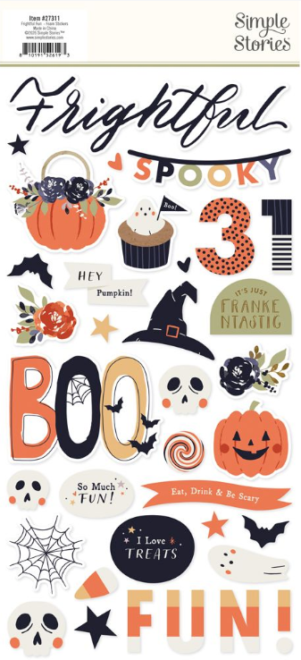 Simple Stories Frightful Fun Foam Stickers **PRE-ORDER**
