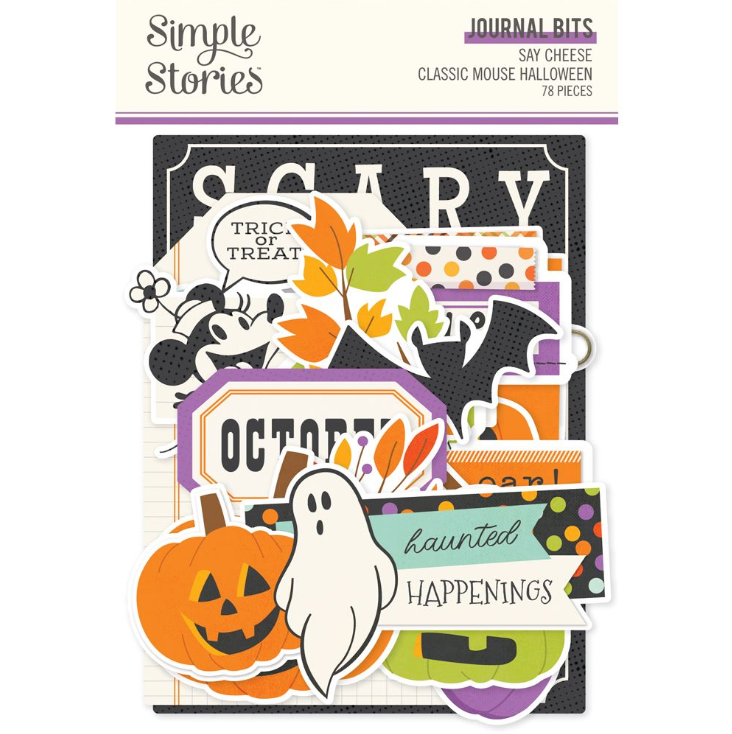 Simple Stories Say Cheese Classic Mouse Halloween Journal Bits & Pieces **PRE-ORDER**