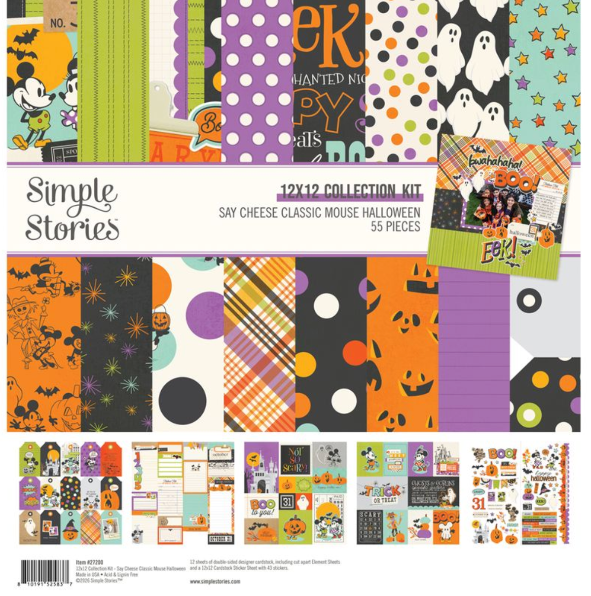 Simple Stories Say Cheese Classic Mouse Halloween Collection Kit **PRE-ORDER**