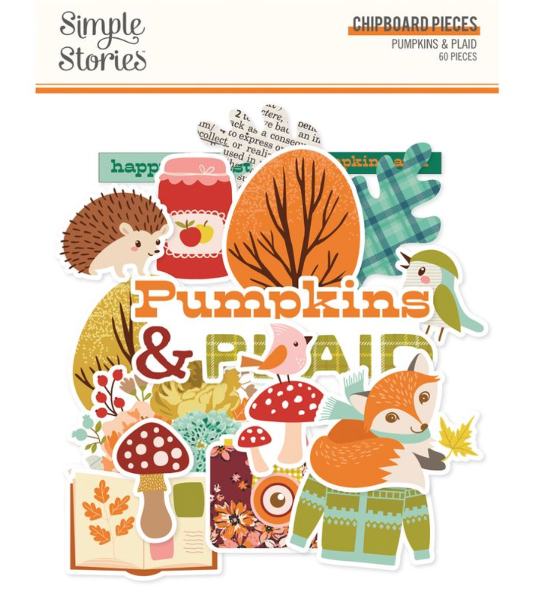 Simple StoriesPumpkins and Plaid Chipboard Pieces **PRE-ORDER**