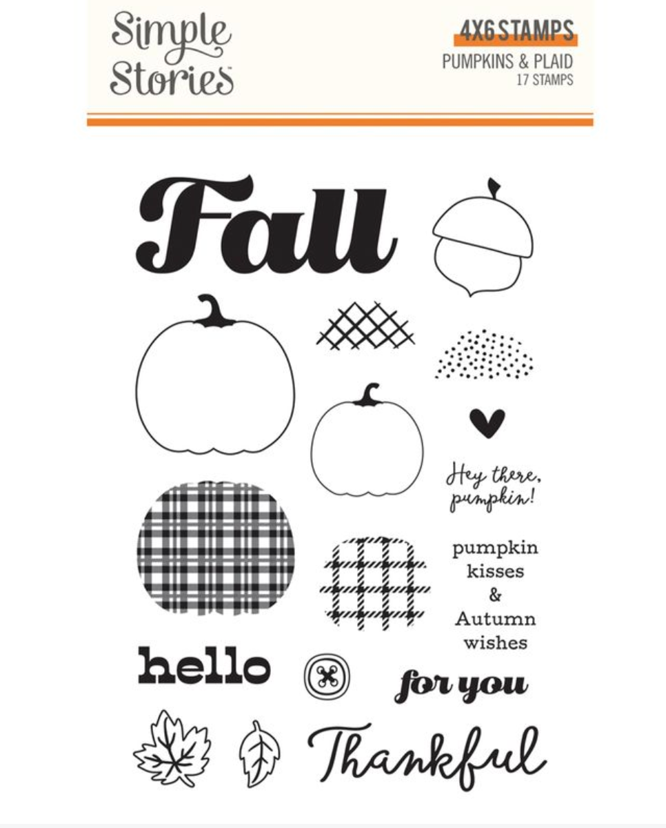 Simple StoriesPumpkins and Plaid Stamps **PRE-ORDER**