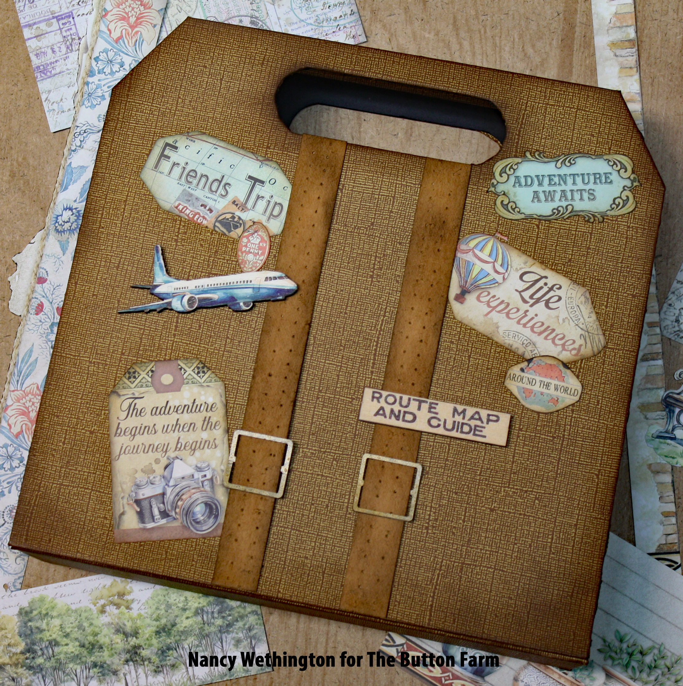Art of Traveling Briefcase Album *** Digital Tutorial only ***No Products Shipped