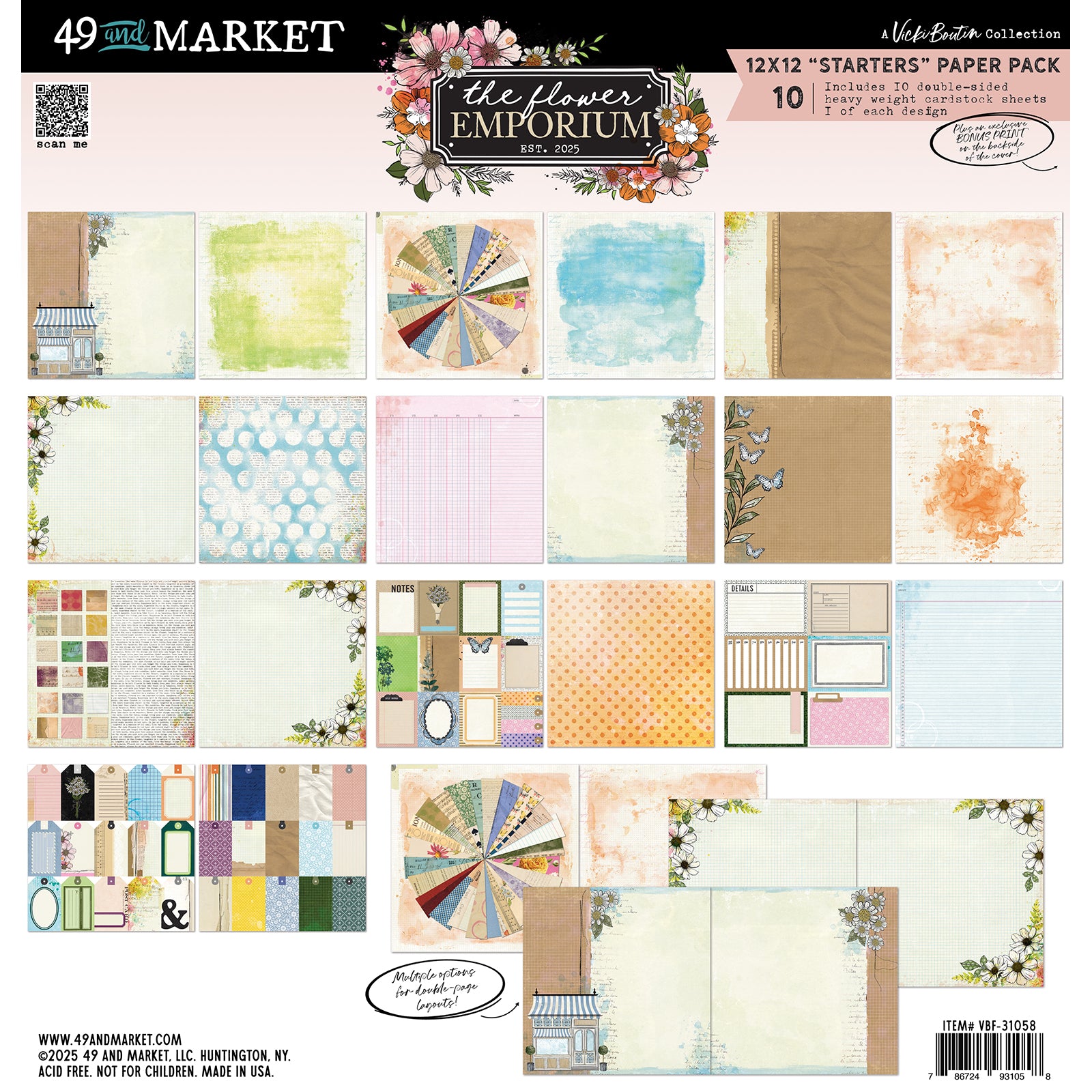 The Flower Emporium Collection Pack 12"X12"