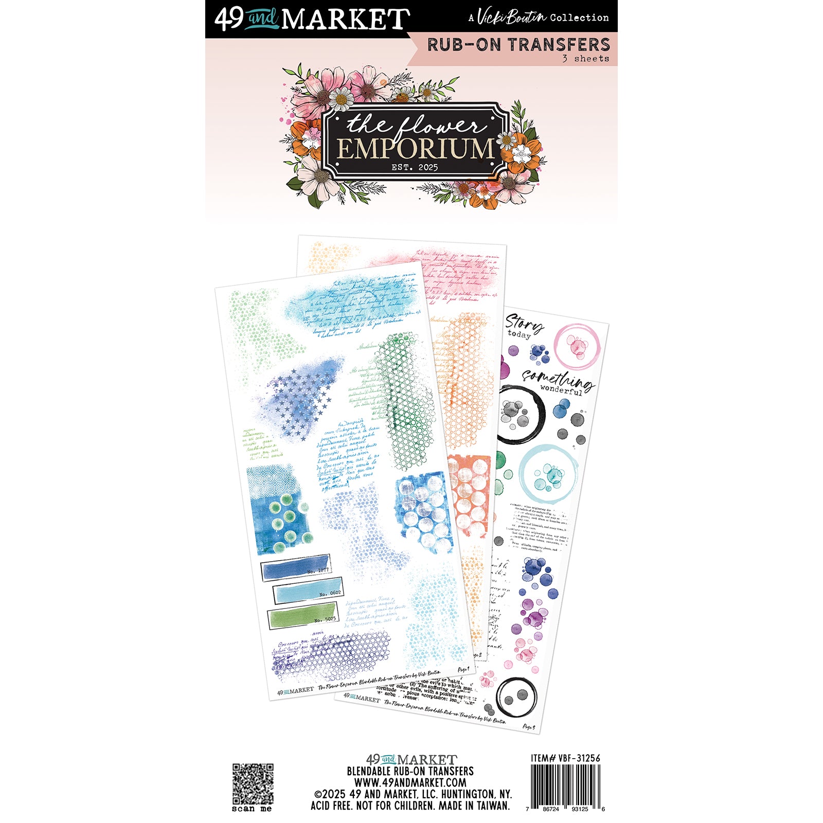 Blendable Rub-On Transfer Set "6"X12" - The Flower Emporium