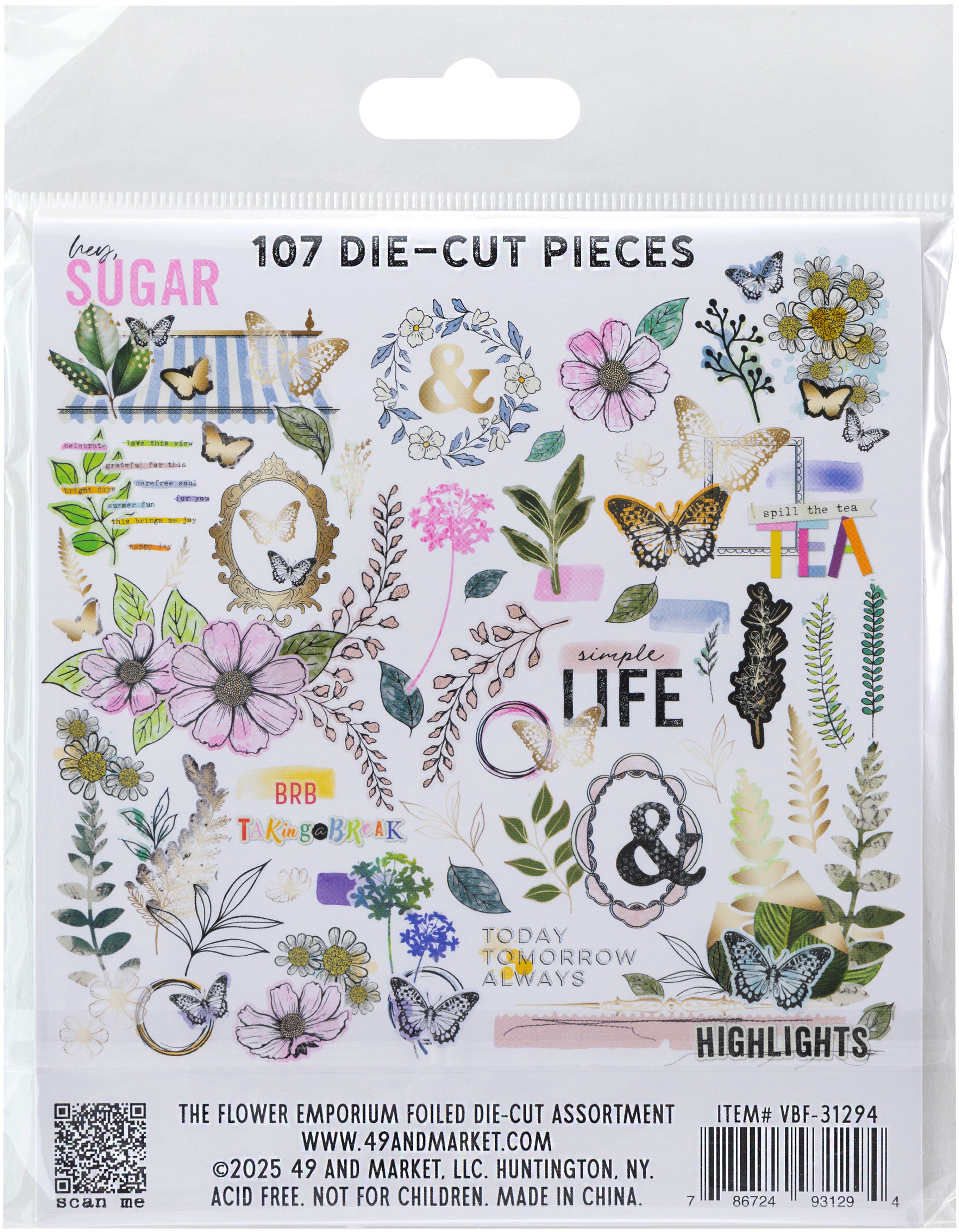The Flower Emporium Foiled Die-Cuts