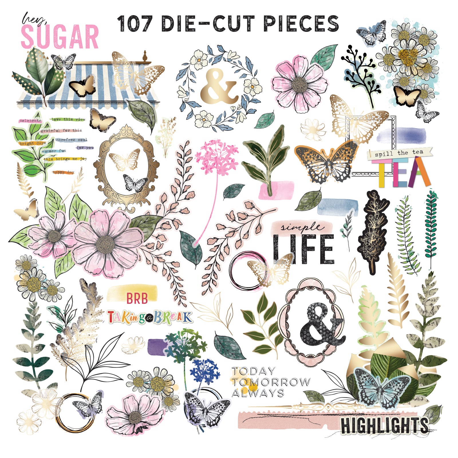 The Flower Emporium Foiled Die-Cuts