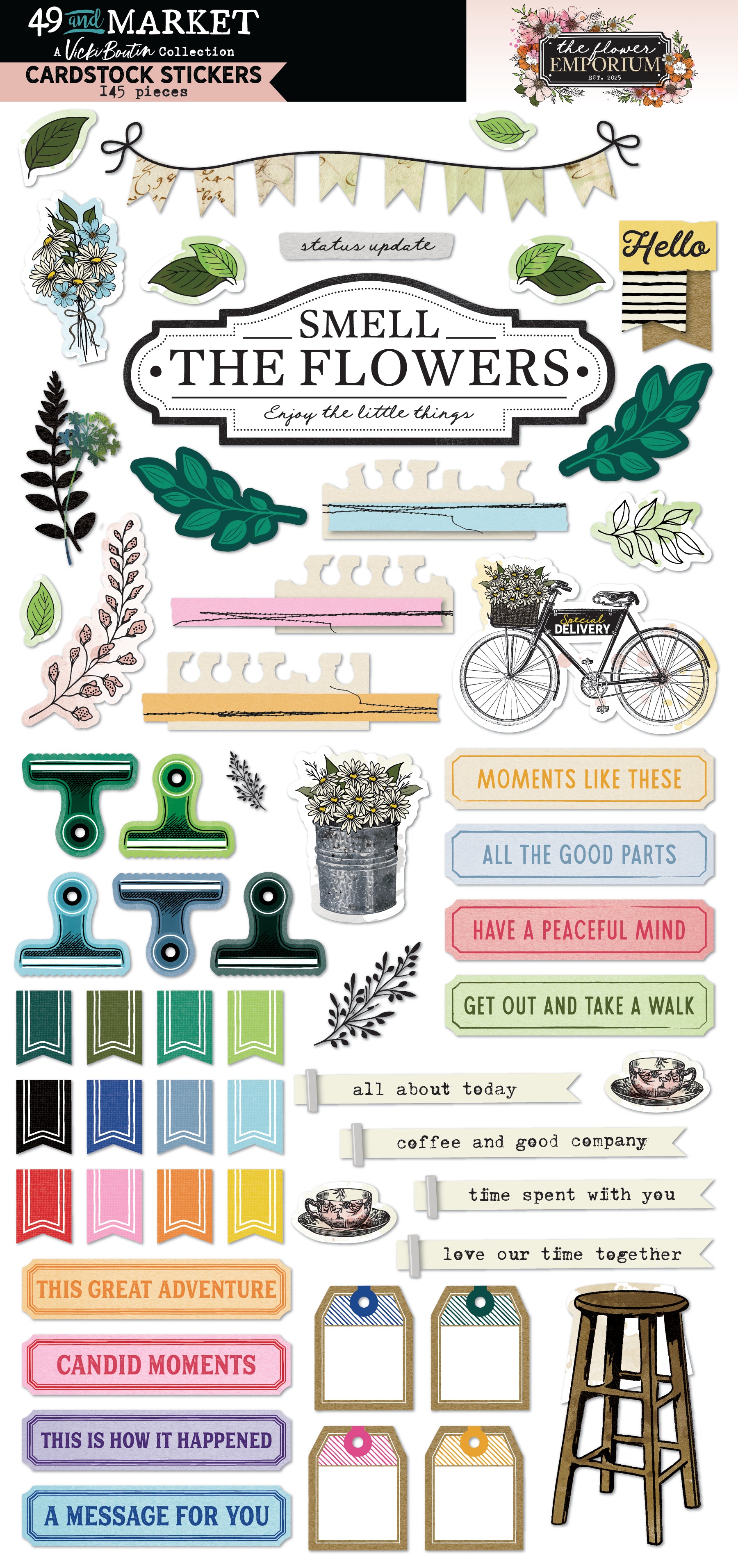 The Flower Emporium - Cardstock Stickers