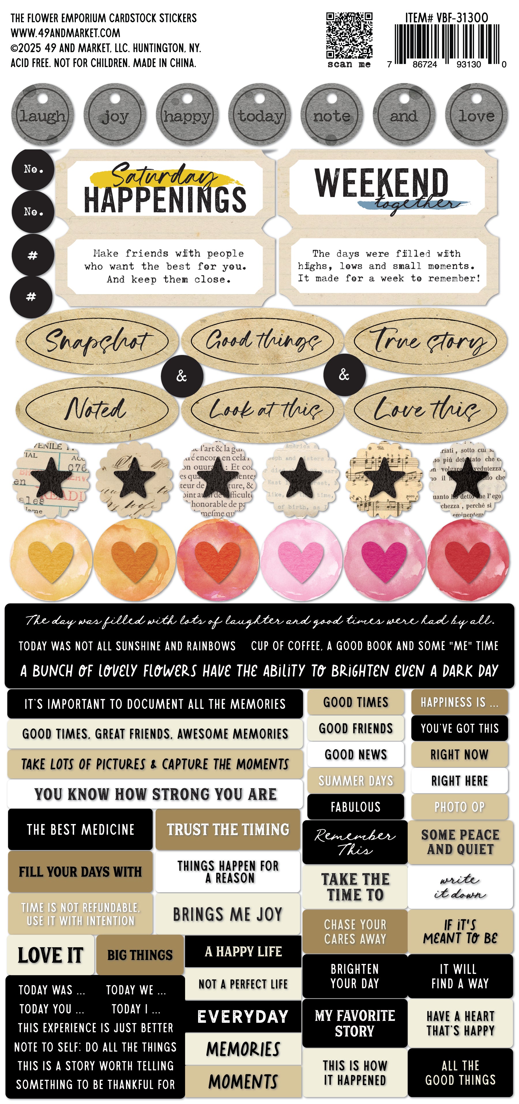 The Flower Emporium - Cardstock Stickers