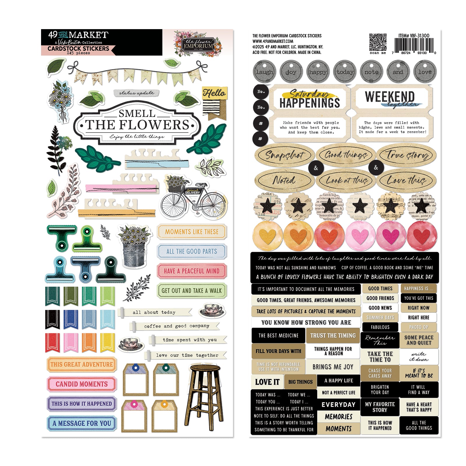 The Flower Emporium - Cardstock Stickers