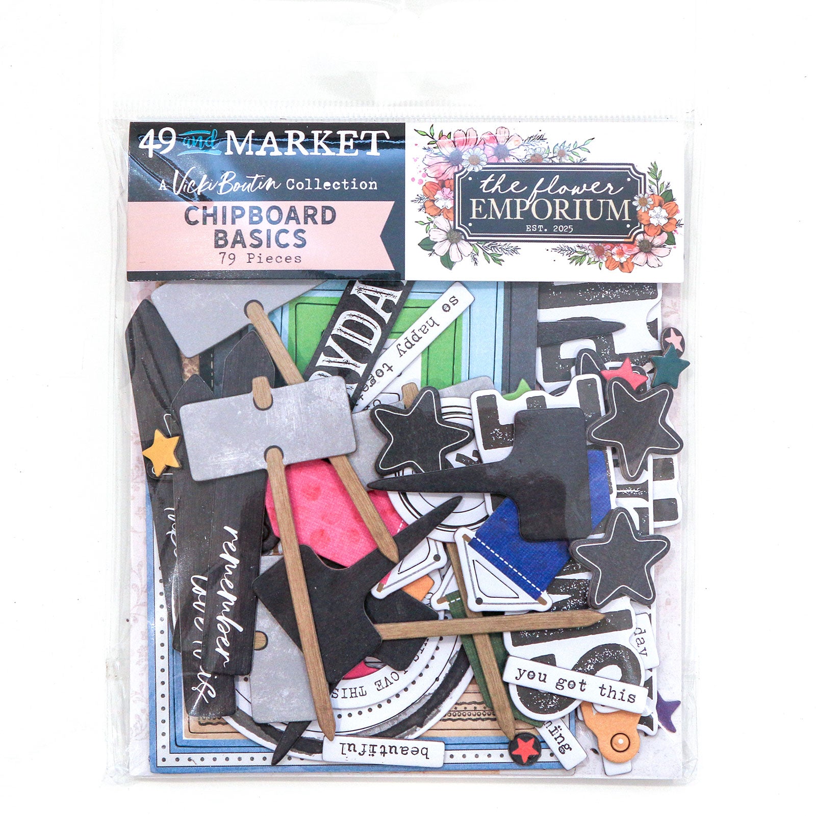 The Flower Emporium Chipboard Basics 79/Pk