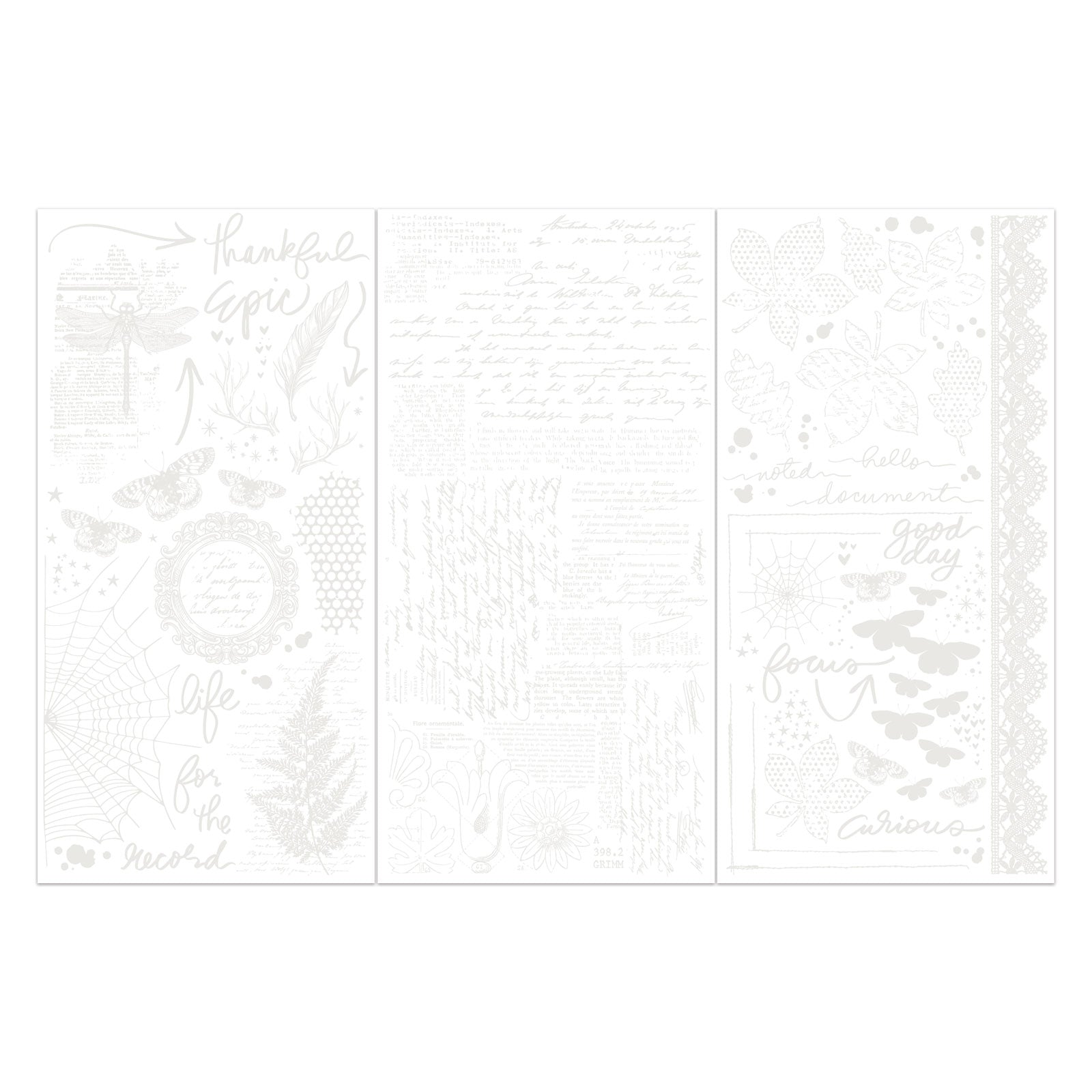 Curiosities in Willow Grove Essential Rub-on Transfers