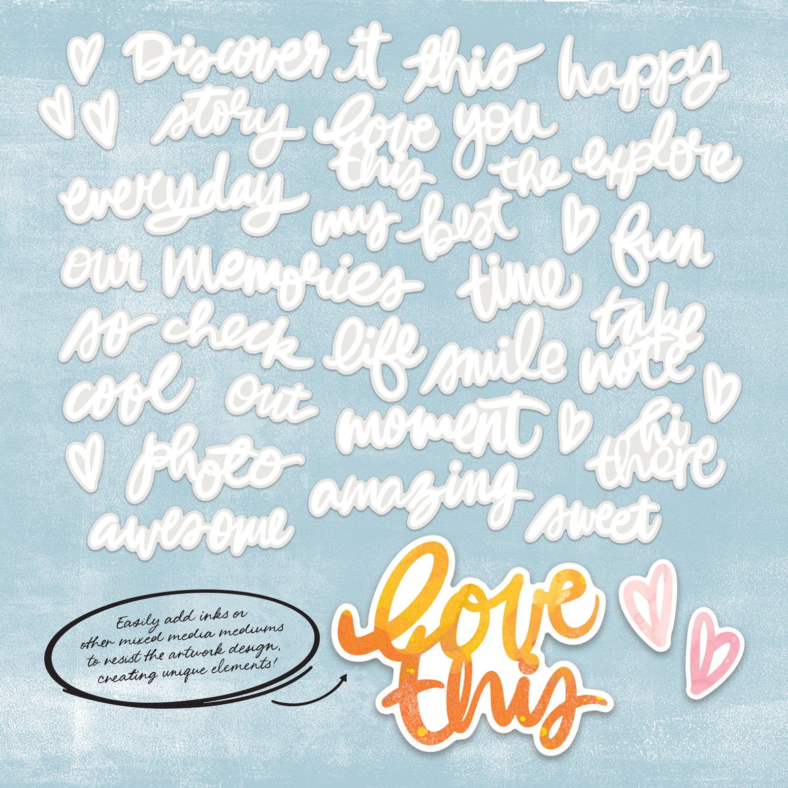 Irresistible Chipboard Words