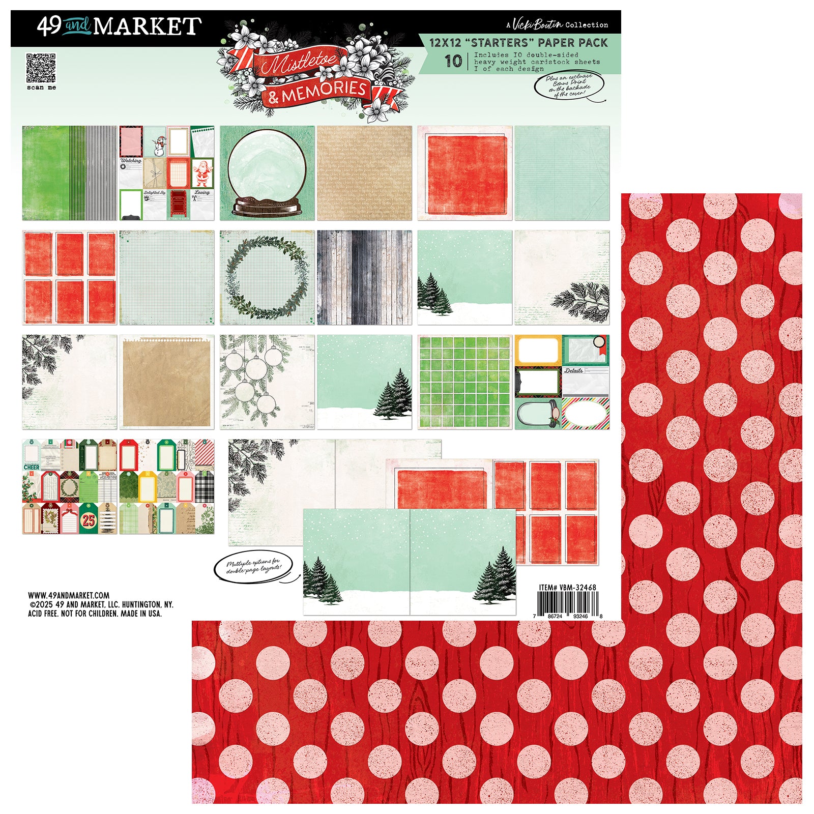 Mistletoe and Memories 12x12 Starters Collection Pack (10 papers, 1 ea)